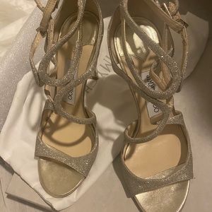 Jimmy Choo Lang Platinum Ice Heels